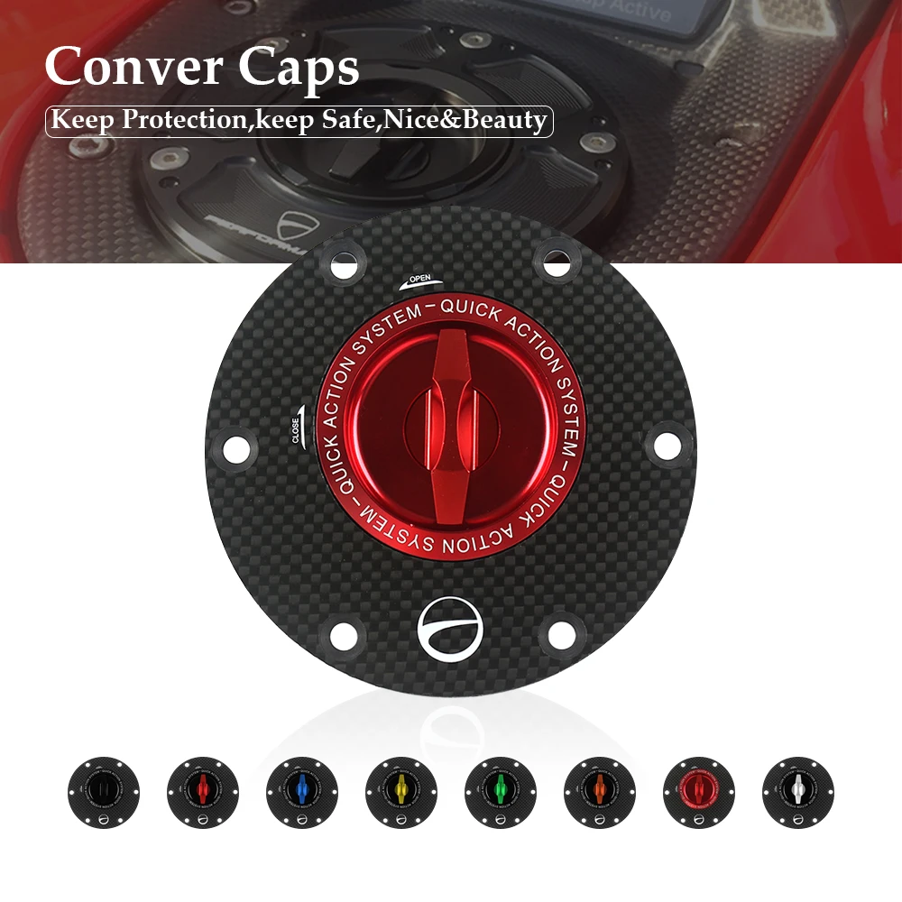 

Carbon Fiber Motorcycle Accessories Quick Release Key Fuel Tank Gas Oil Cap Cover for Mv Agusta TURISMO VELOCE 800