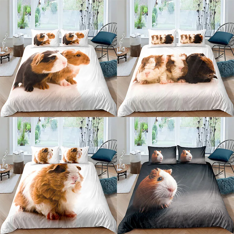 

Комплект постельного белья из 2/3 предметов с милым 3D-принтом хомяка