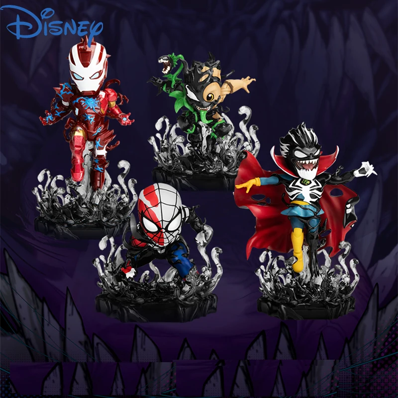 

13 cm Disney hand-made Marvel Venom Series Hero Character Spider-Man Painting Model Car Ornaments Children's Animation Gift