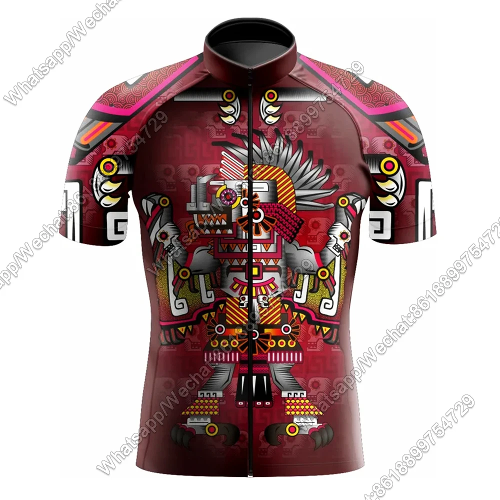

Pro Cycling Jersey Men Retro Bike Shirts Short Sleeve Aero Bicycle Tops Summer Breathable Road Cycle Wear Mexico Camisa Ciclismo