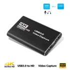 Совместимая с HDMI Карта видеозахвата 4K запись USB3.0 1080P 60FPS устройство захвата игр для захвата груди игровая карта Live