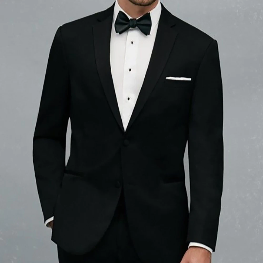 Элегантные темные мужские костюмы однобортный деловой Блейзер модный