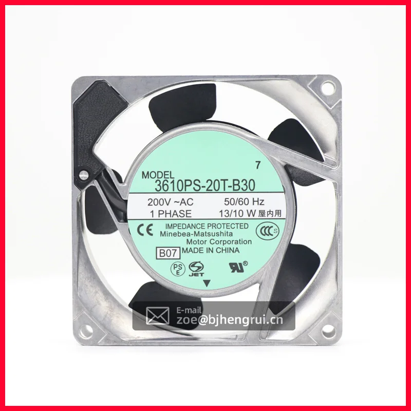 

3610PS-20T-B30 90X90X25 9 см 9025 200 В переменного тока 13 Вт 3250 а 28 куб/мин об/мин Шарикоподшипниковый осевой охлаждающий вентилятор для шкафа