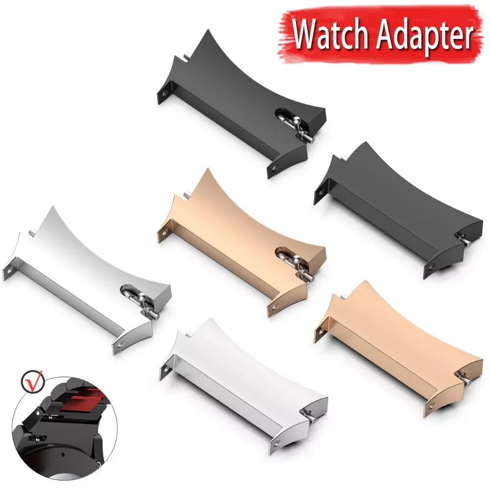 

New Arrival Connector for Samsung Galaxy Watch 4 Classic 46mm 42mm/ 5 Pro Watch4 40mm 44mm Stainless Steel Watch Adapter Accesso
