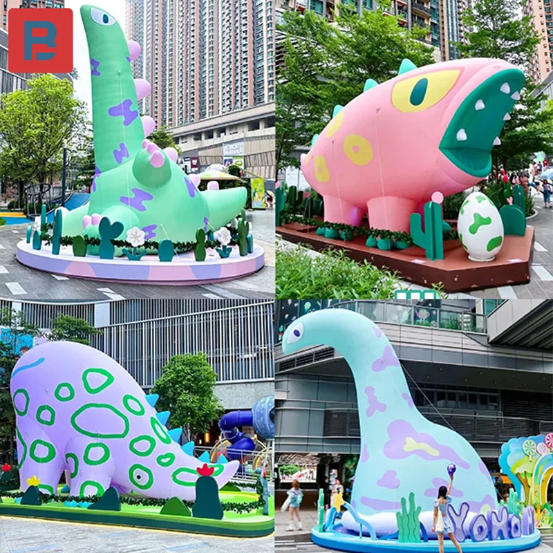 Надувной мультяшный граффити креативный динозавр газовая модель детский