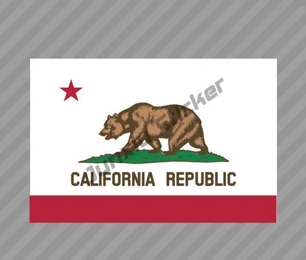 

Flag of California Sticker Decal Vinyl Bear Flag Republic Californian Flag Decal for Laptops Cars Trucks Walls Car-Stickers