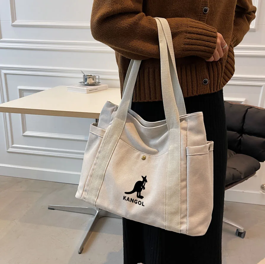kangol Large Capacity Handbags Women Canvas Shoulder Bag Fashion Big Tote Bags crossbody bags shoulder bag purse