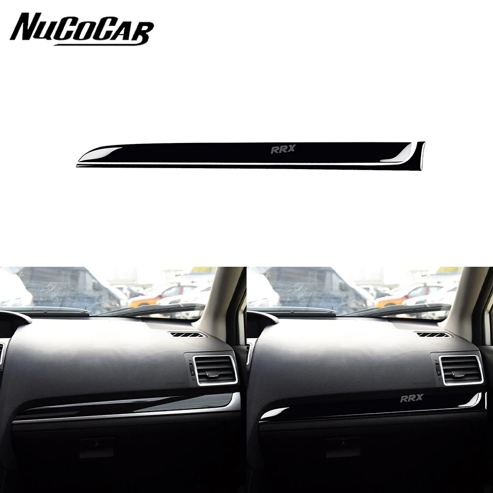 

For Subaru Impreza 2015-16 Subaru XV Crosstrek 15-17 Piano Black copilot trim strip Car Interior Decorative Accessories Stickers