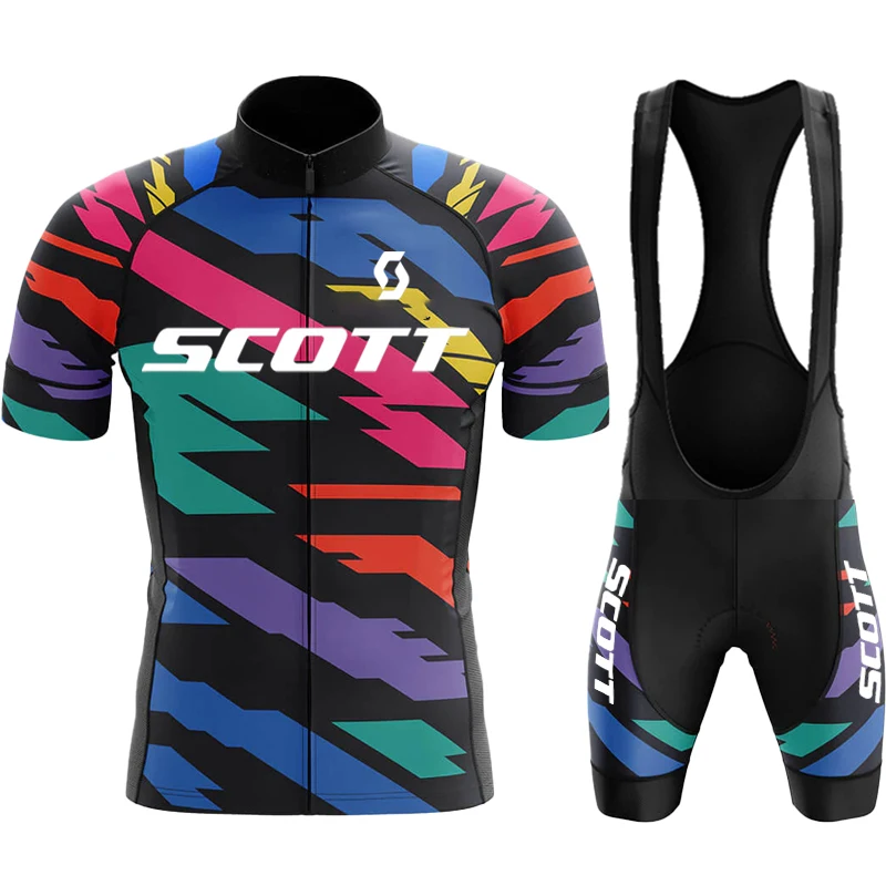 

Strava Men's Cycling Jersey SCOTT Bike Outfit Suit Clothing Shorts Mtb Pants Uniform Laser Cut Tricuta Bib Pro Team Jerseys Set