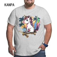 hip hop men retro t shirt unicorn anime graphic oversized t shirts summer tops aesthetic harajuku streetwear white tee 6xl 4xl