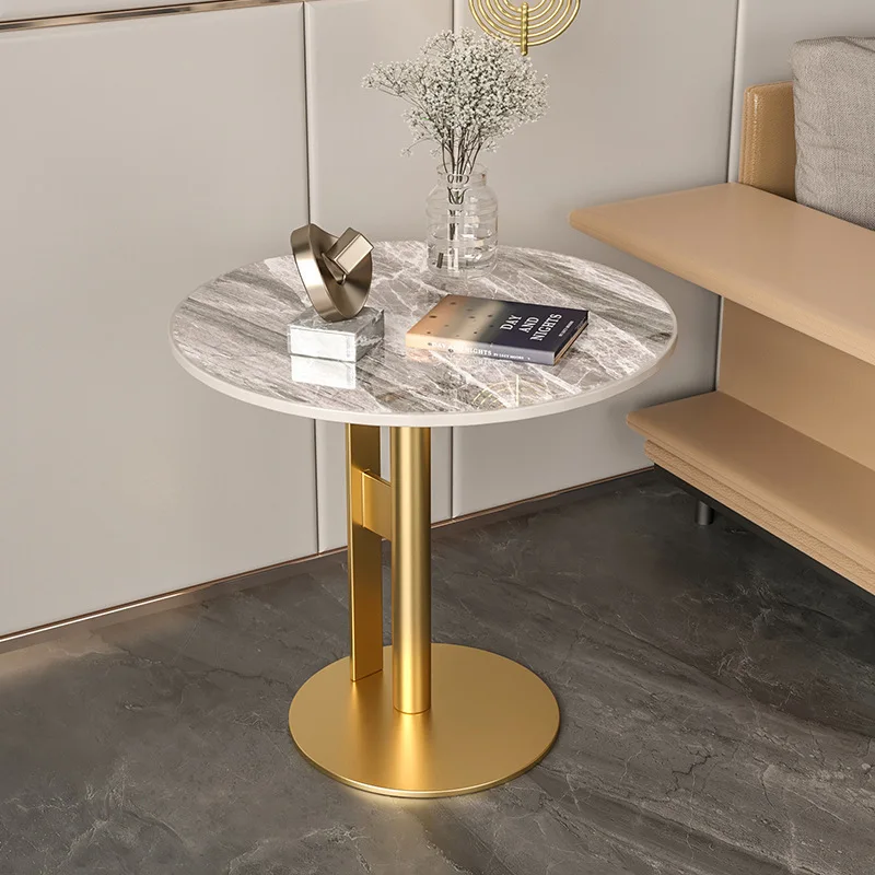 Современный роскошный металлический стол кофейный черный кухонный вход