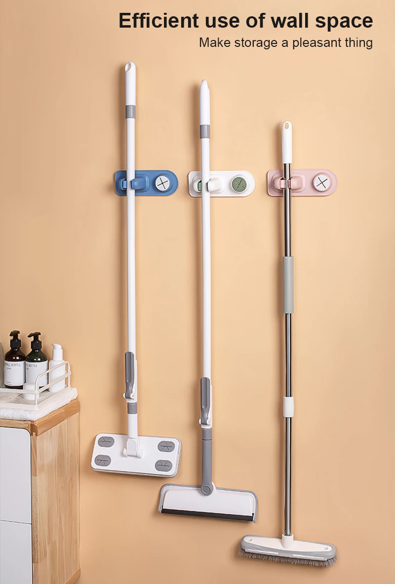 

Настенный держатель-вешалка для швабры, 1 шт.