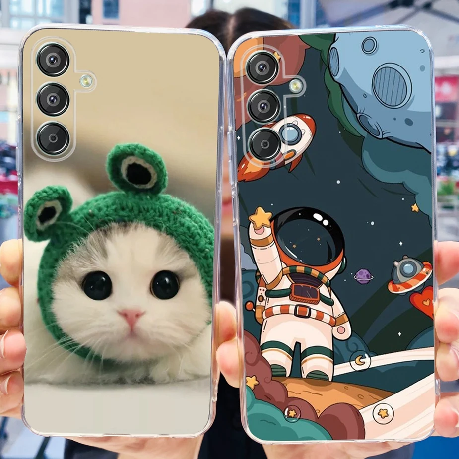 Чехол для Samsung Galaxy M15 Стильный чехол с рисунком прозрачный силиконовый телефона F