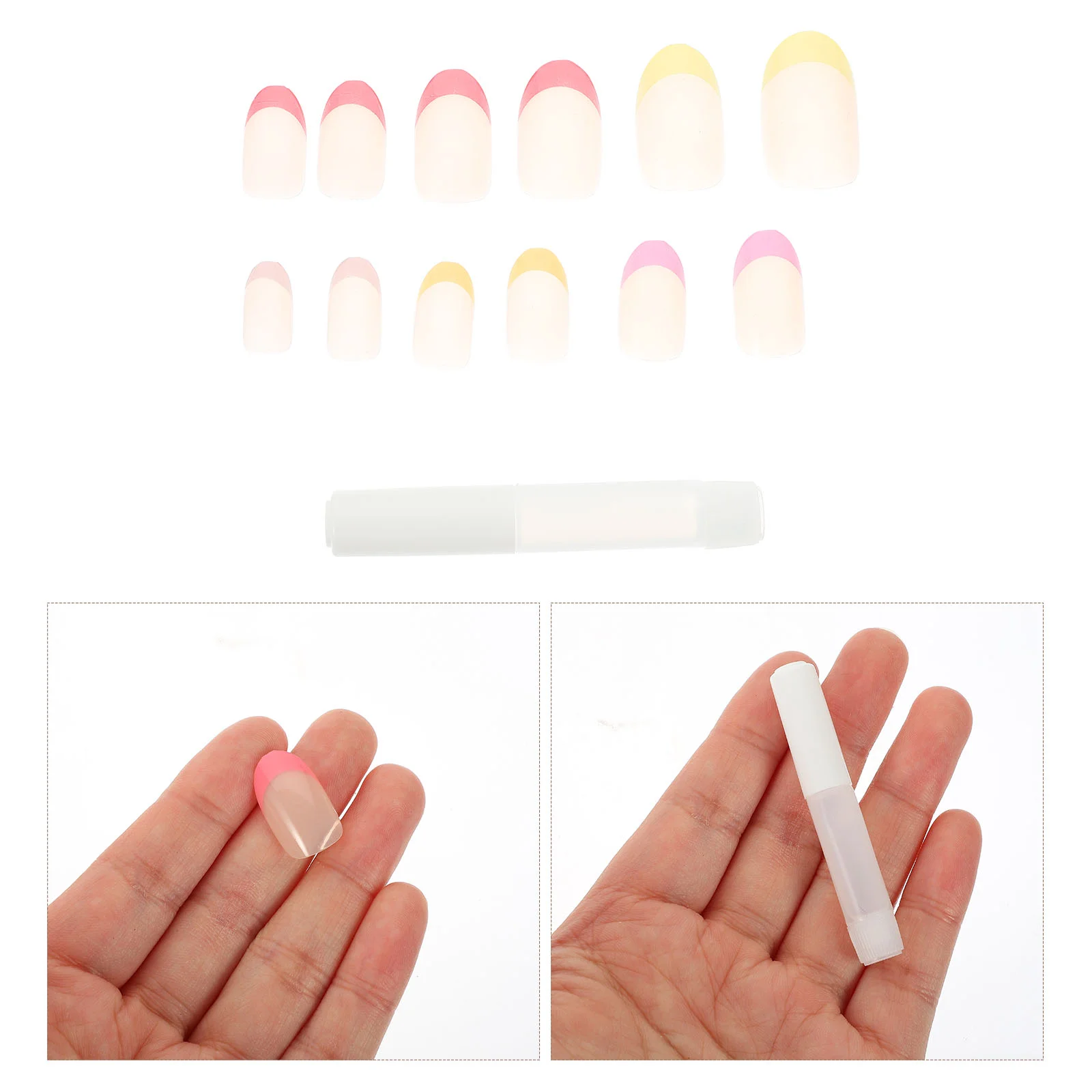 

2Sets Press on Nails False Nail Simple Nail Tips Nail Nail Supplies