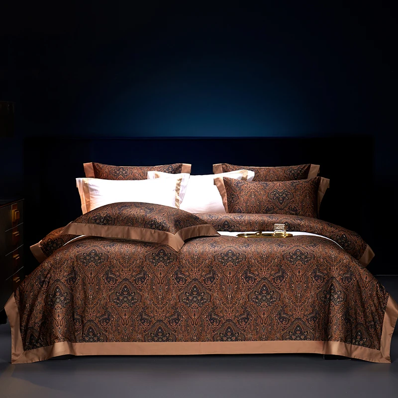 Комплект постельного белья Fat Fairy HOME TEXTILE из египетского хлопка 1000TC, богемный принт