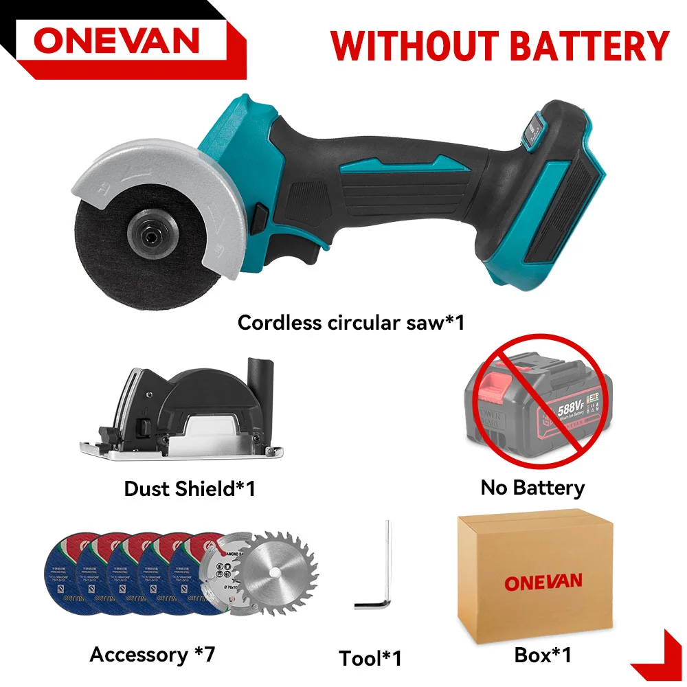 

ONEVAN Угловая шлифовальная машина 76 мм