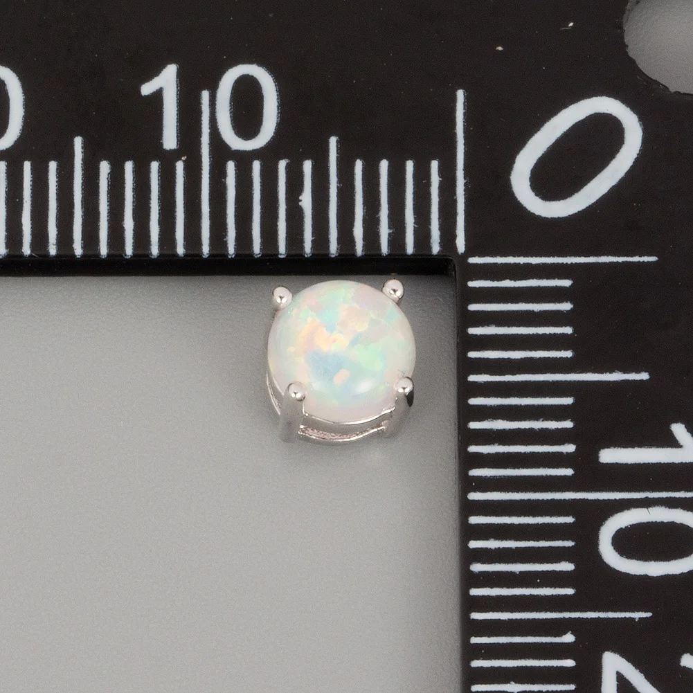 Серьги-гвоздики KONGMOON с кабошоном для женщин ювелирное изделие круглой формы