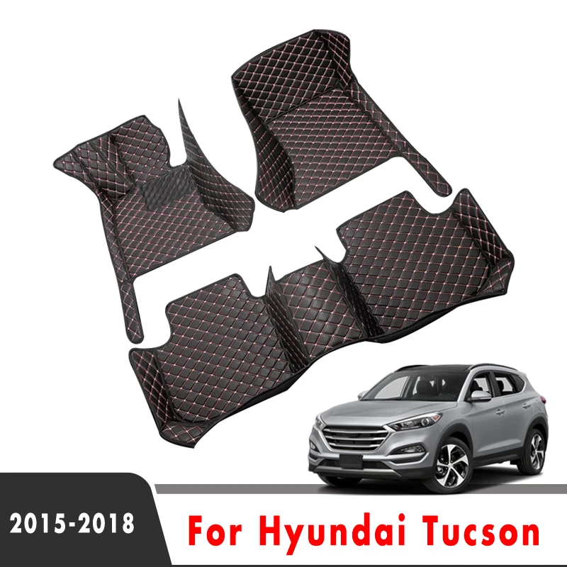 

Car Floor Mats For Hyundai Tucson 2018 2017 2016 2015 Auto Interior Accessories Carpets Styling Custom Waterproof Parts Covers