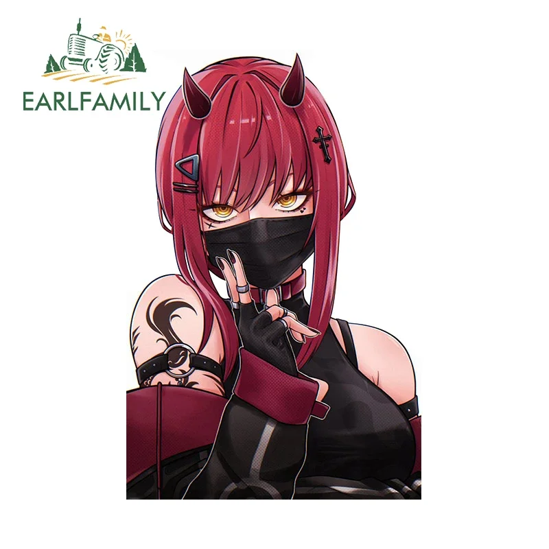 

EARLFAMILY 13cm x 8.6cm for Chainsaw Man Makima Car Stickers Creative Fashion Decal Waterproof Helmet Refrigerator Car Lable