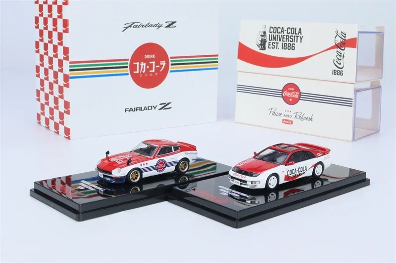 TINY X INNO 1:64 FAIRLADY Z S30 и Z32 ColaRed 2Car Set Литая под давлением модель автомобиля
