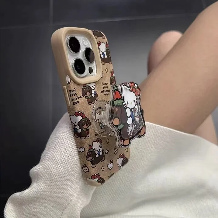 MINISO мультфильм Рождественская такса милый держатель для телефона Hello Kitty