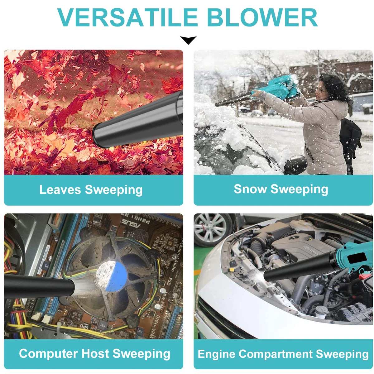 cordless electric air blower suction portable handheld leaf computer dust collector cleaner power tool for makita 18v battery free global shipping