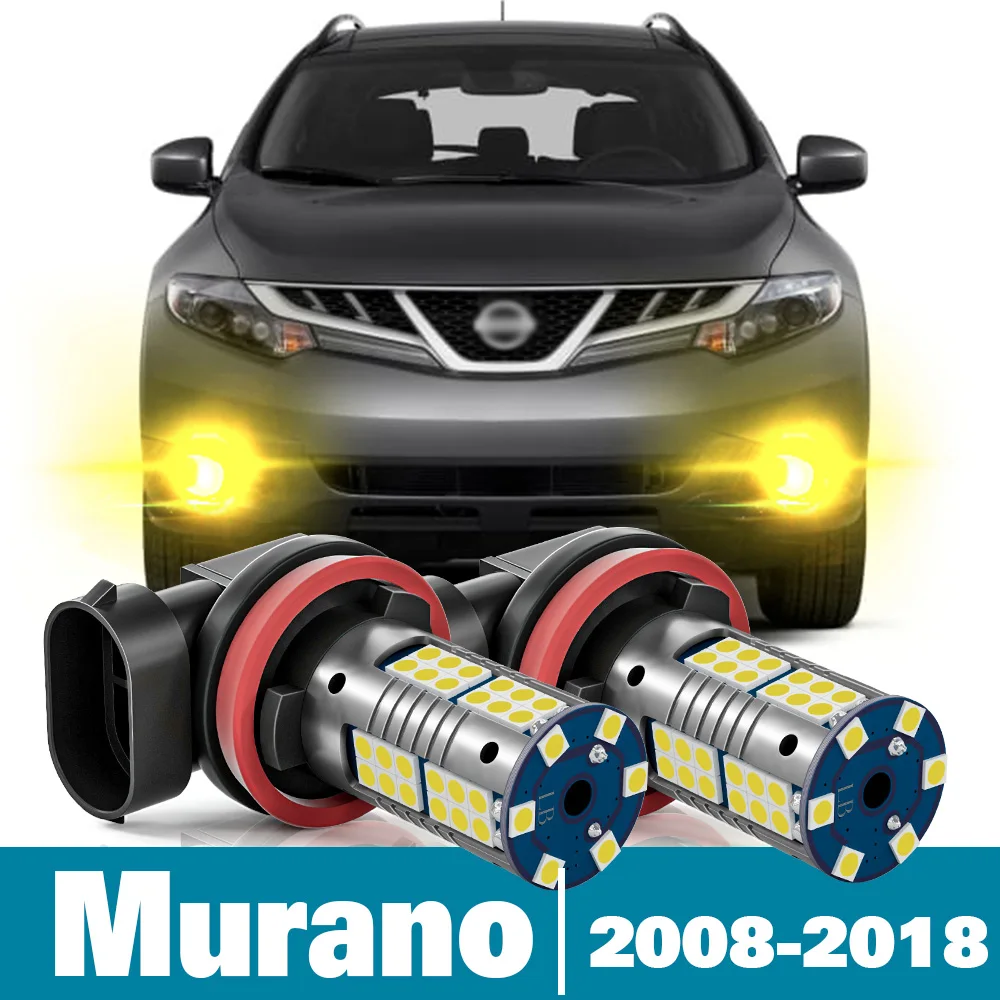 2pcs LED Fog Light For Nissan Murano 2 3 Z51 Z52 Accessories 2008 2009 2010 2011 2012 2013 2014 2015 2016 2017 2018