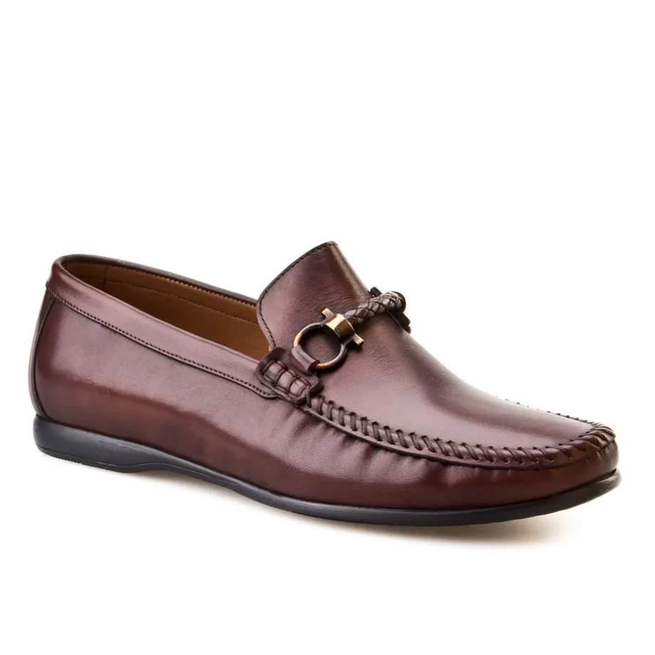

Genuine leather brown men Loafer