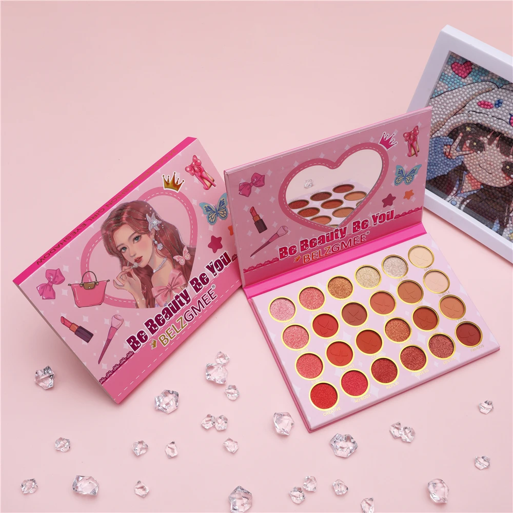 BELZGMEE 24 цвета модные матовые тени для век с изображением якоря палитра книг