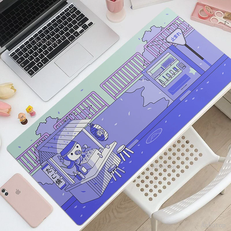 anime large mouse pad rubber keyboard mousepas cartoon octopus kawaii gaming mouse pad desk mat for laptop gamer pad carpet free global shipping