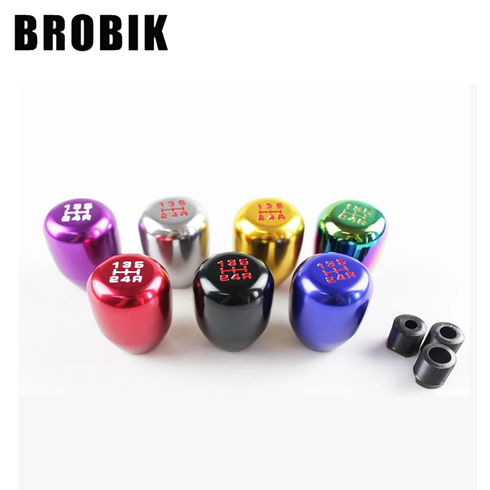 

BROBIK Aluminum Universal Racing 5 Speed Car Gear Shift Knob Manual Automatic Gear Shift Knob Shift Lever