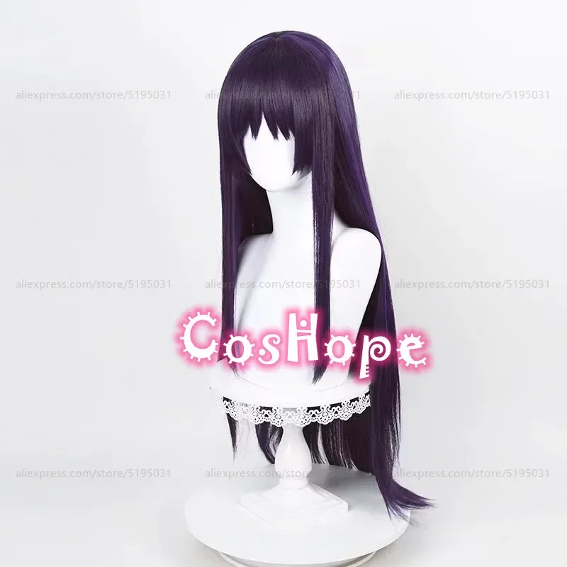 Парик для косплея Touma yamaesomon длиной 80 см прямые черные и фиолетовые искусственные