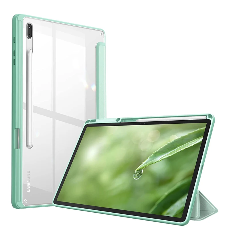 

Прозрачный чехол для Samsung Galaxy Tab S8/Tab S7, противоударный чехол с держателем для ручек, 11 дюймов, SM-X700/X706/T870/T875/T878