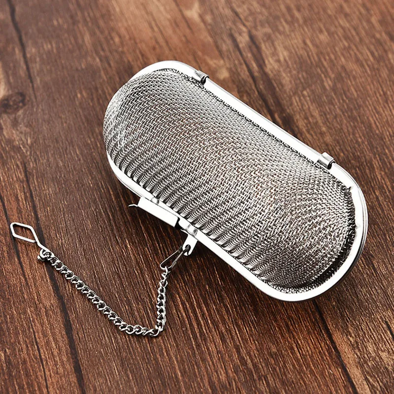 

Reusable Tea Infuser Locking Spice Mesh Tea Filter Infuser Stainless Steel Spice Loose Tea Leaf Herbal Tool Kitchen Accessories