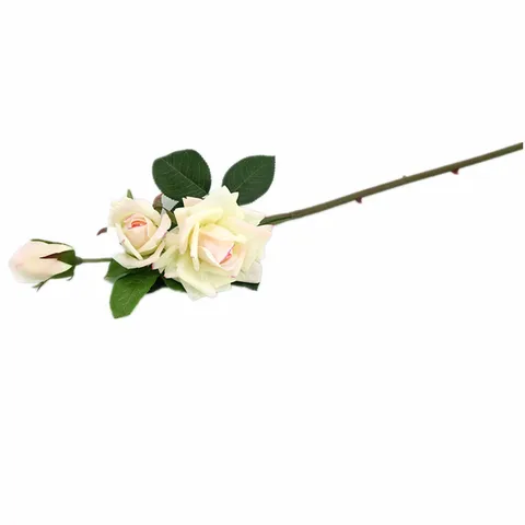 Flone искусственные цветы, 3 головки, роза, латексная, Реалистичная на ощупь, Цветочная имитация, цветок, ветка, украшение для свадьбы, вечеринки, дома, столовой