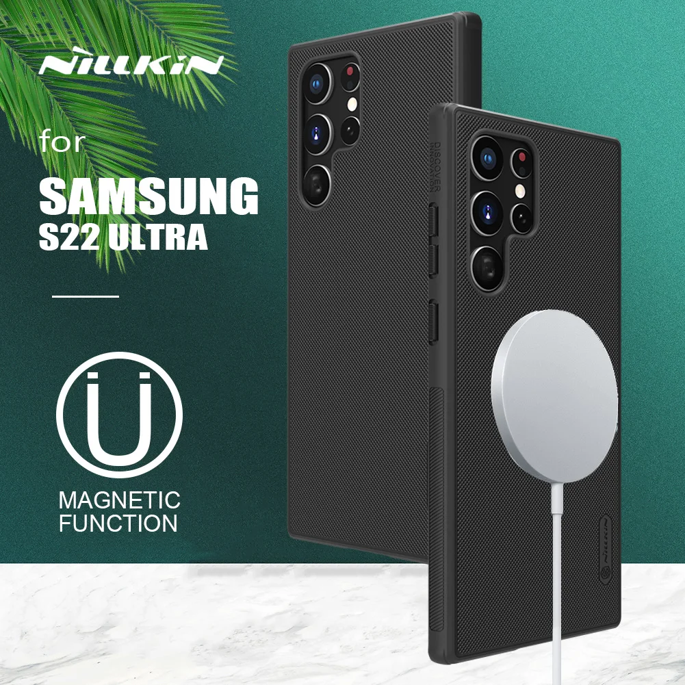

for Samsung Galaxy S22 Ultra Case Nillkin Super Frosted Shield Hard PC Magnetic Ultra-Thin Back Cover for Samsung S22 Ultra Case