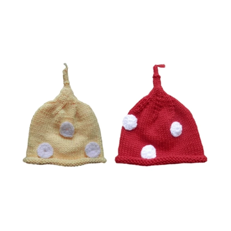 

Newborns Shower Gift Handmade Knitted Elf Hat Headwrap Baby Photography Beanie