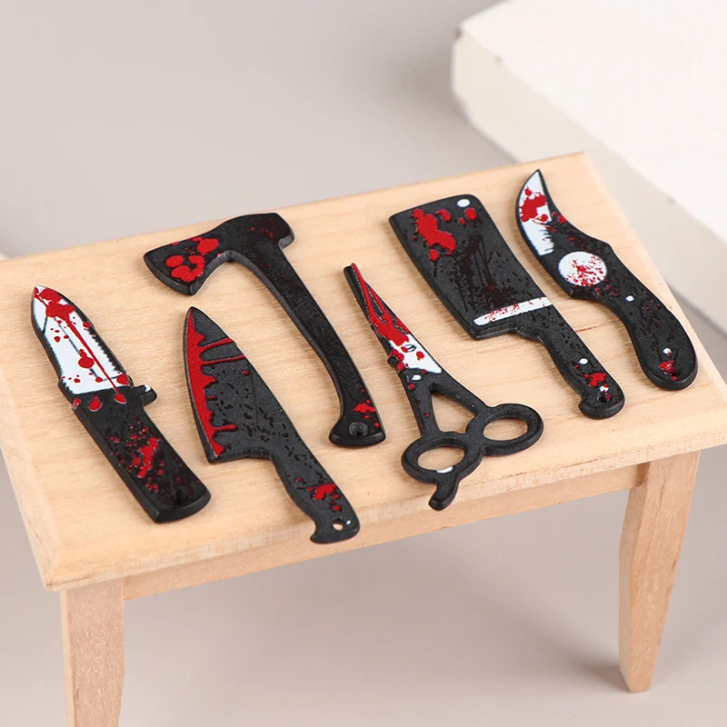 1 шт. миниатюрный кукольный домик ножницы из смолы Ax декор для Хэллоуина