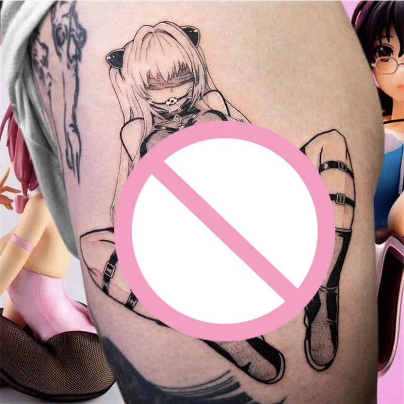

Женские сексуальные аниме милые Временные татуировки мультяшная наклейка-тату Girl, карнавальные татуировки, праздничные дешевые товары, художественные наклейки, женские Искусственные татуировки