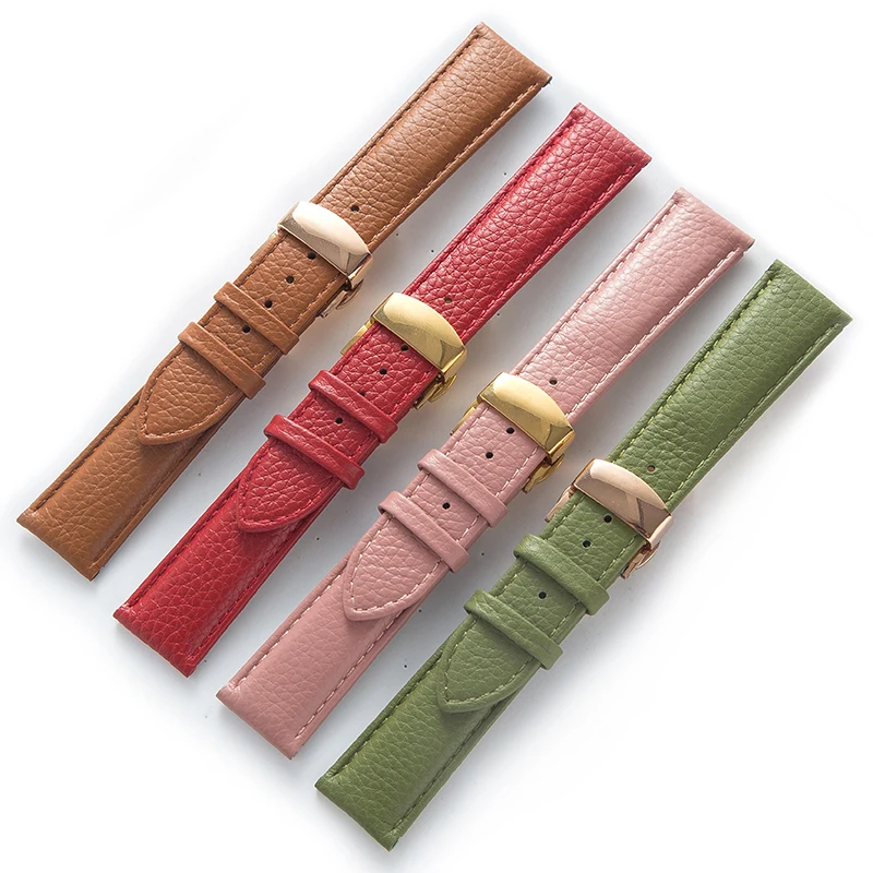 

Calfskin Strap 18mm 20mm 22mm Soft Pebbled Leather Strap Replacement Longines Tianwang Watch Strap Accessories
