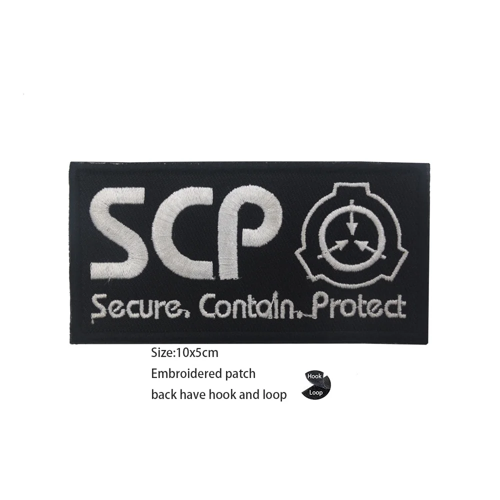 Популярный товар логотип SCP Foundation 3D вышитая тактическая наклейка для жилета