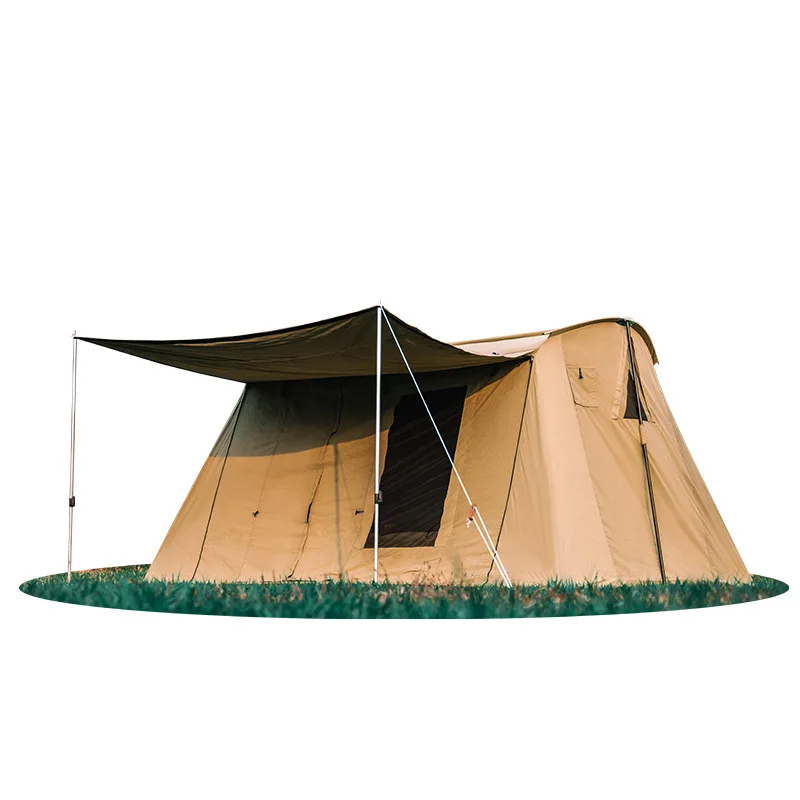 

Палатка из хлопкового полотна для кемпинга, яркая сафари, яркая Весенняя палатка