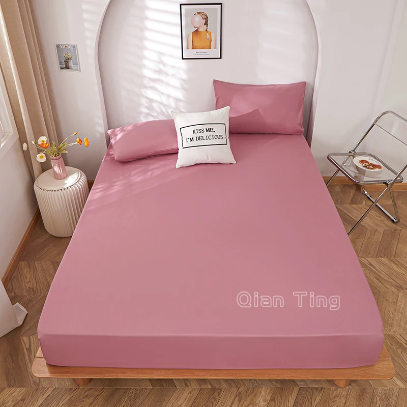 

1 шт., 100% полиэстер, высокий, глубокий, плотный, подходит для качественного в Египте, только простыня на резинке вокруг матраса, легкий уход (без наволочек)