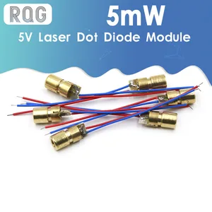 10 шт. 5 в 650нм 5 мВт Регулируемый точечный модуль лазерного диода красный прицел Медная головка мини лазерная указка