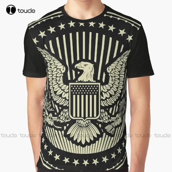 Футболка с рисунком Великая печать из США Футболки унисекс цифровой печатью Aldult