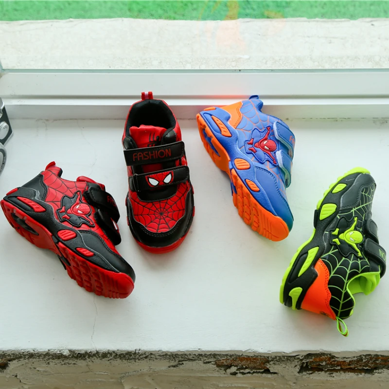 

Disney Children's Sneakers Non-slip Waterproof Boys Running Shoes Cartoon Children Students Blue Red Green Shoes Size 26-36