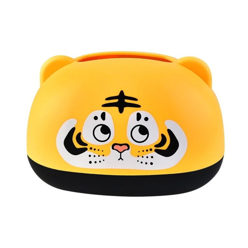 

2022 New Tabletop Creative Cute Cartoon Tiger Tissue Holder Large Capacity Paper Stand
