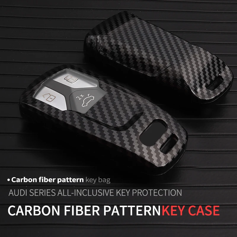 

ABS Fashion New Carbon FiberTPU Car Smart Remote Key Bag For Audi A4 B9 A5 Q7 4M S4 S5 TT SQ5 Sportback RS 5 RS 4 Accessories