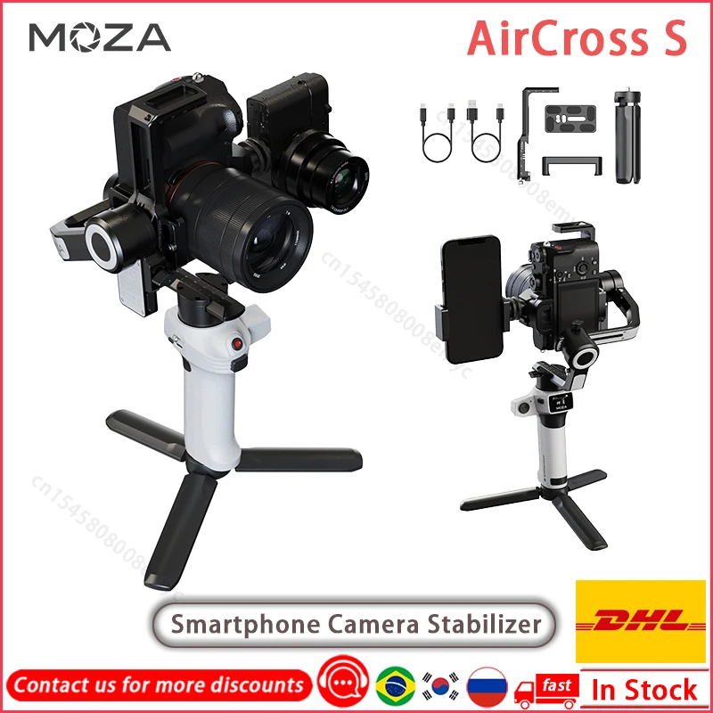 

MOZA aircross s 3-Axis Phone Gimbals Stabilizer Anti-shake Following Shooting for DSLR ,Mirrorless Cameras,Smartphone