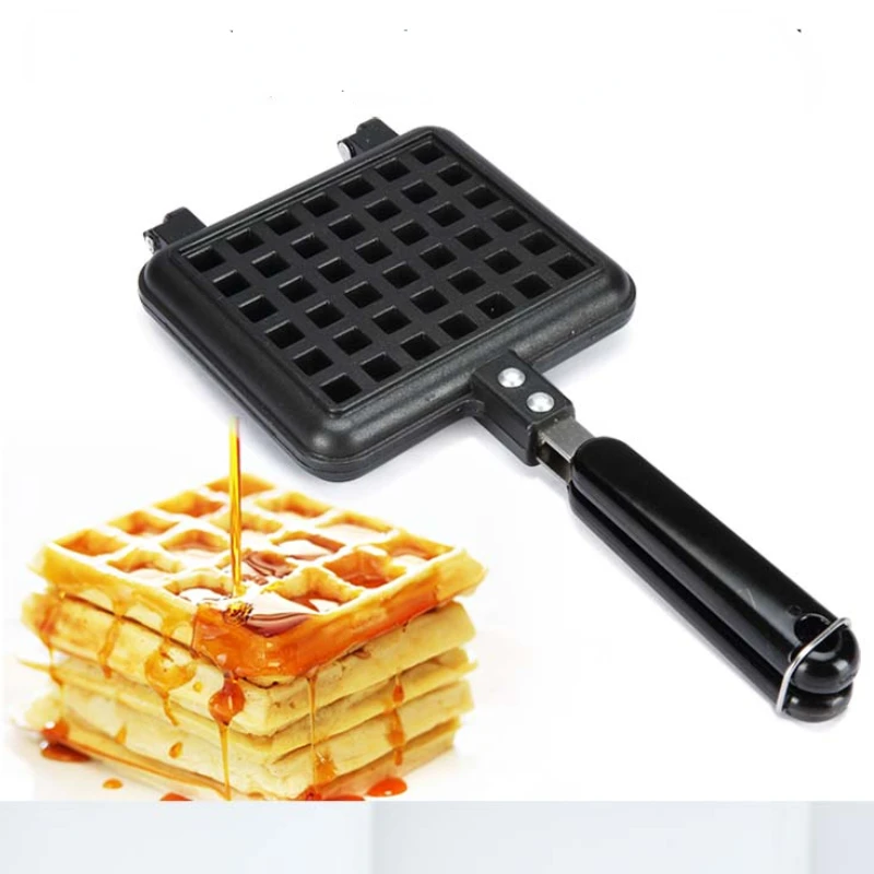 

Household Waffle Bake Mold Kitchen Gas Non-Stick Waffle Maker Pan Mould Mold Press Plate Waffle Iron Baking Tools